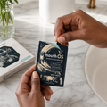 Hands opening Mouth OS Mint Frost sachet with Clean Saint box in background | waterless Dissolvable Film | 60 Precision Doses | 30-day supply