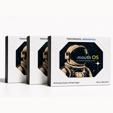 Three boxes of Clean Saint Mouth OS Mint Frost toothpaste film